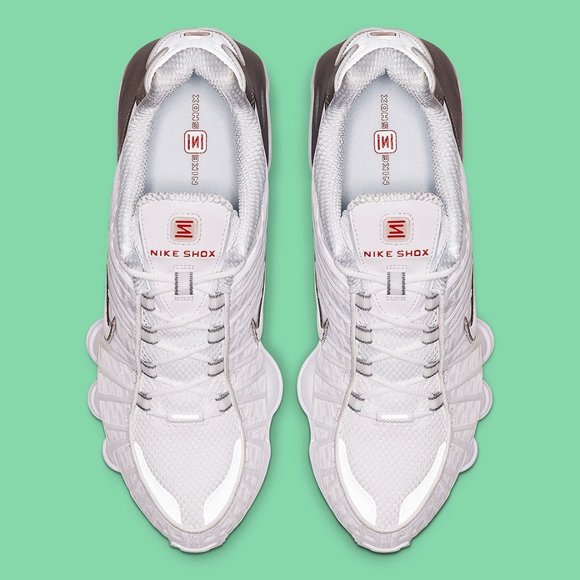 Nike Shox TL Casual Shoes Total White Silver Run - Picture 8 of 10